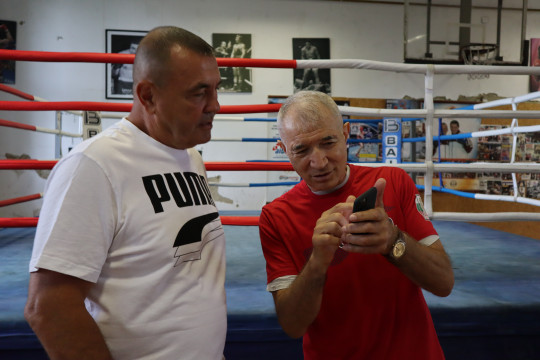 -Gyula Alvics, president of PVSK's boxing section and Palmi Ranchev